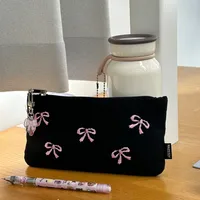 Bow Knot Cloth Class Learning School Cute Pencil Case main image 2