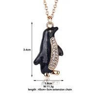 Cartoon Style Cute Romantic Penguin Alloy Wholesale Pendant Necklace main image 2