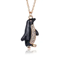 Cartoon Style Cute Romantic Penguin Alloy Wholesale Pendant Necklace main image 8