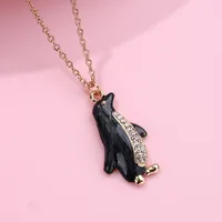 Cartoon Style Cute Romantic Penguin Alloy Wholesale Pendant Necklace main image 10