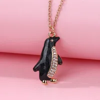 Cartoon Style Cute Romantic Penguin Alloy Wholesale Pendant Necklace sku image 1
