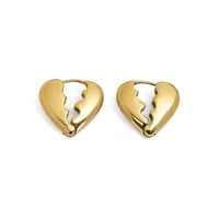1 Pair IG Style Simple Style Heart Shape Plating Titanium Steel Earrings main image 4