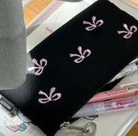 Bow Knot Cloth Class Learning School Cute Pencil Case main image 3