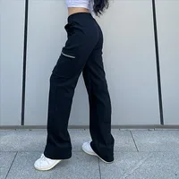 Women's Casual Daily Streetwear Solid Color Full Length Zipper Cargo Pants main image 2