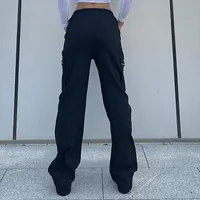 Women's Casual Daily Streetwear Solid Color Full Length Zipper Cargo Pants main image 5