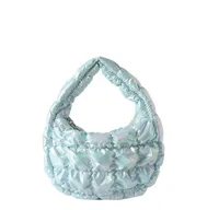 Women's Nylon Solid Color Classic Style Cloud Shape Zipper Handbag sku image 1