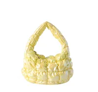Women's Nylon Solid Color Classic Style Cloud Shape Zipper Handbag sku image 3