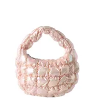 Women's Nylon Solid Color Classic Style Cloud Shape Zipper Handbag sku image 4