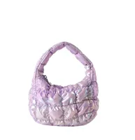 Women's Nylon Solid Color Classic Style Cloud Shape Zipper Handbag sku image 10