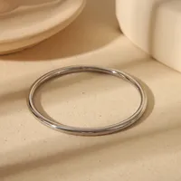 Vintage Style Classic Style Commute Solid Color 304 Stainless Steel 18K Gold Plated Bangle In Bulk main image 3