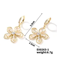 1 Pair Elegant Heart Shape Bow Knot Plating Inlay Copper Zircon K Gold Plated Drop Earrings Earrings Ear Studs sku image 7
