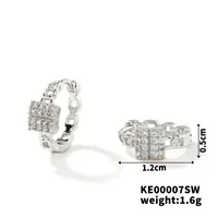 1 Pair Elegant Heart Shape Bow Knot Plating Inlay Copper Zircon K Gold Plated Drop Earrings Earrings Ear Studs sku image 3