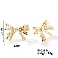 1 Pair Elegant Heart Shape Bow Knot Plating Inlay Copper Zircon K Gold Plated Drop Earrings Earrings Ear Studs sku image 4