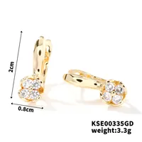 1 Pair Elegant Heart Shape Bow Knot Plating Inlay Copper Zircon K Gold Plated Drop Earrings Earrings Ear Studs sku image 2