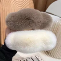 Women's Simple Style Classic Style Solid Color Rabbit Fur Hair Clip main image 1