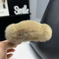 Women's Simple Style Classic Style Solid Color Rabbit Fur Hair Clip sku image 7