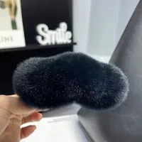 Women's Simple Style Classic Style Solid Color Rabbit Fur Hair Clip sku image 3
