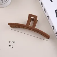 Women's Retro Solid Color Plastic Hair Claws sku image 6
