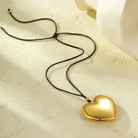 Lady Heart Shape 304 Stainless Steel Rope Wholesale Pendant Necklace main image 2