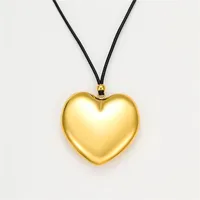 Lady Heart Shape 304 Stainless Steel Rope Wholesale Pendant Necklace main image 5