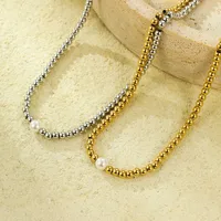 Wholesale Jewelry Lady Ball 304 Stainless Steel Plating Necklace main image 2
