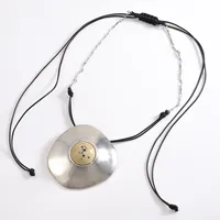 Casual Artistic Round Alloy Leather Rope Wholesale Pendant Necklace main image 3
