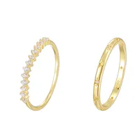 925 Sterling Silver Circle Rings sku image 1