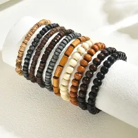 Casual Vacation Streetwear Solid Color Wooden Beads Wholesale Bracelets main image 3