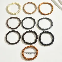 Casual Vacation Streetwear Solid Color Wooden Beads Wholesale Bracelets main image 2