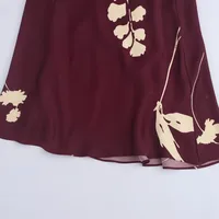 Women's Satin Dress Elegant Round Neck Printing Long Sleeve Flower Maxi Long Dress Holiday Daily main image 5