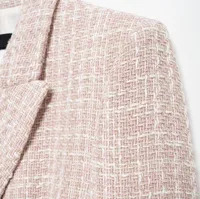 Women's Casual Elegant Plaid Button Double Breasted Blazer main image 4