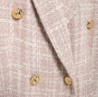 Women's Casual Elegant Plaid Button Double Breasted Blazer main image 5
