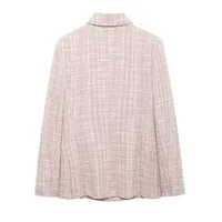 Women's Casual Elegant Plaid Button Double Breasted Blazer main image 6