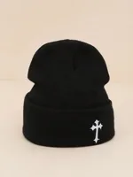 Unisex Simple Style Cross Eaveless Beanie Hat main image 5