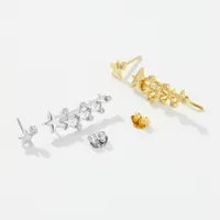 1 Pair Sterling Silver Zircon Geometric Ear Studs main image 6