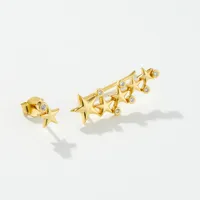 1 Pair Sterling Silver Zircon Geometric Ear Studs main image 5