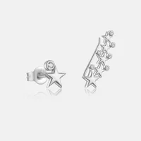 1 Pair Sterling Silver Zircon Geometric Ear Studs sku image 1