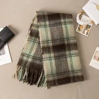 Brown Striped Scarf Women's Autumn And Winter Korean-style Trendy   Winter Warm Imitation Cashmere Windproof Scarf For Students sku image 49