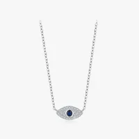 925 Sterling Silver Rack Plated Zircon Inlay Devil's Eye Pendant Necklace main image 1