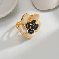 Wholesale Jewelry Elegant Lady Streetwear Flower 304 Stainless Steel 18K Gold Plated Open Rings main image 1