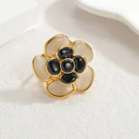 Wholesale Jewelry Elegant Lady Streetwear Flower 304 Stainless Steel 18K Gold Plated Open Rings main image 2