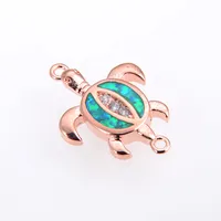 Copper 18K Gold Plated Polishing Plating Inlay Tortoise Opal Zircon Charms Bracelets main image 5