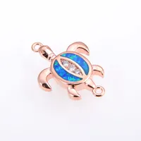 Copper 18K Gold Plated Polishing Plating Inlay Tortoise Opal Zircon Charms Bracelets sku image 9