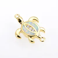 Copper 18K Gold Plated Polishing Plating Inlay Tortoise Opal Zircon Charms Bracelets main image 4
