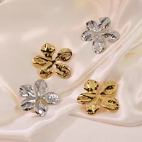 1 Pair Exaggerated Sweet Cool Style Flower Plating 304 Stainless Steel Imitation Gold  Ear Studs main image 2