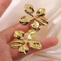 1 Pair Exaggerated Sweet Cool Style Flower Plating 304 Stainless Steel Imitation Gold  Ear Studs main image 5