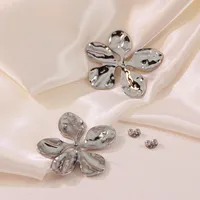 1 Pair Exaggerated Sweet Cool Style Flower Plating 304 Stainless Steel Imitation Gold  Ear Studs main image 7