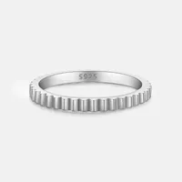 18K Gold Plated White Gold Plated 925 Sterling Silver Zircon Solid Color Rings sku image 2
