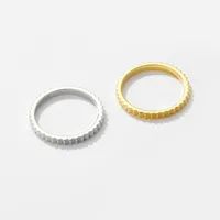 18K Gold Plated White Gold Plated 925 Sterling Silver Zircon Solid Color Rings main image 4