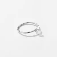 18K Gold Plated White Gold Plated 925 Sterling Silver Zircon Solid Color Open Rings main image 5